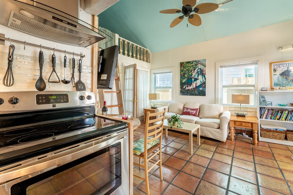 Kitchen is open to the living room.