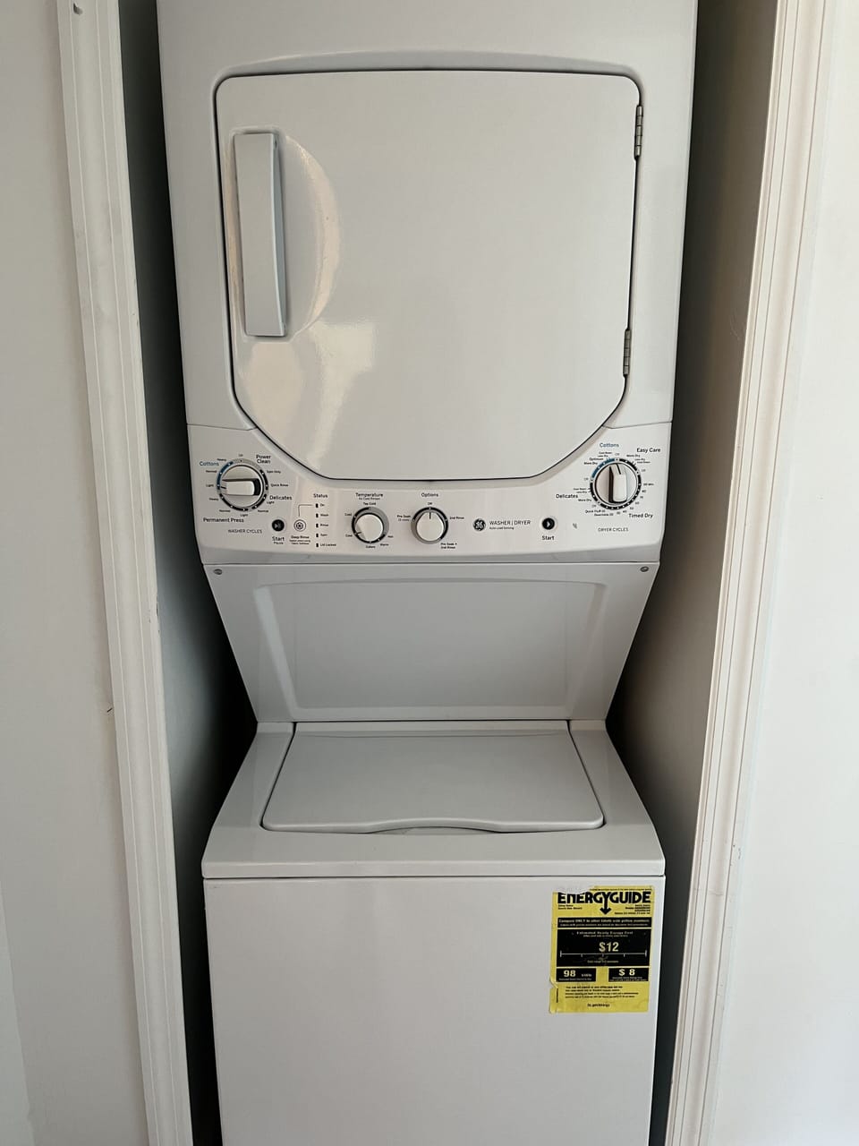 Washer and dryer in unit 