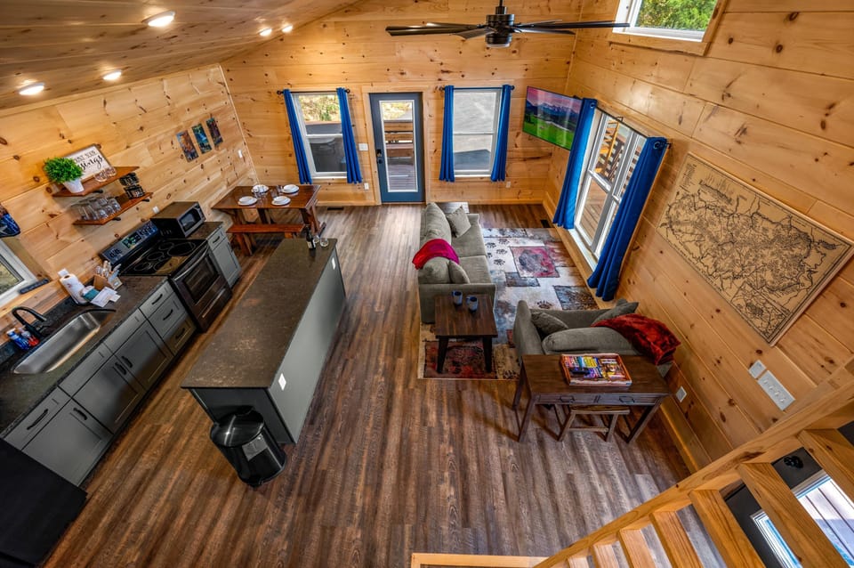 View of the cabin from small loft area