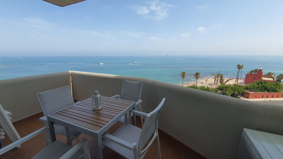 Terrace with beach views