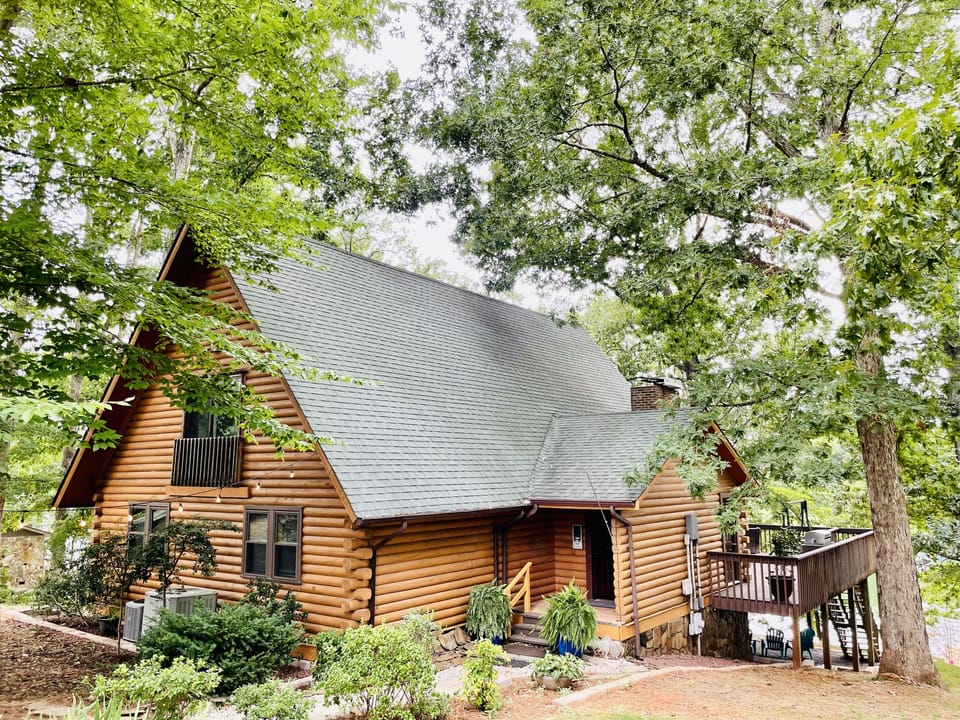 Front of cabin, get ready to kick back, relax, and have some fun!