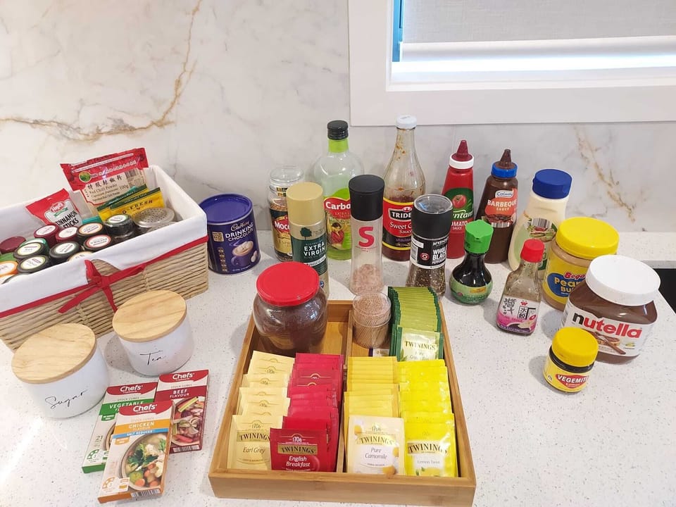 Complimentary spices, herbs, sauces