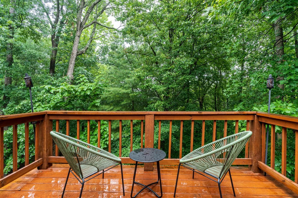 Enjoy nature on the upper deck just outside the main level dining room