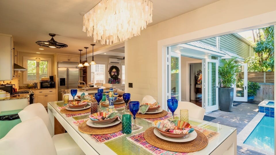 Vibrant, colorful touches accent this beautifully designed, one-of-a-kind home...