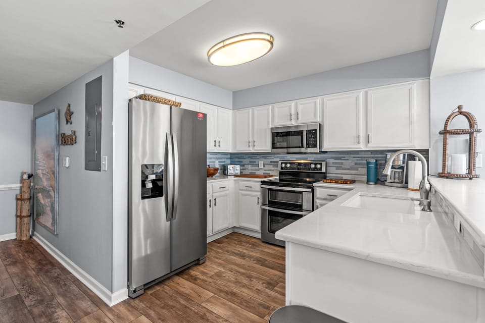 The family chef will love this updated kitchen complete with a huge workspace.