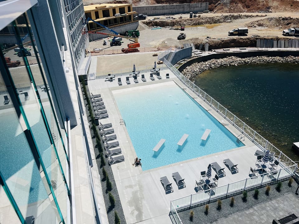 Beach entry pool now open!
*not the view from our condo*