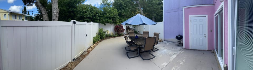 Backyard closed off 
