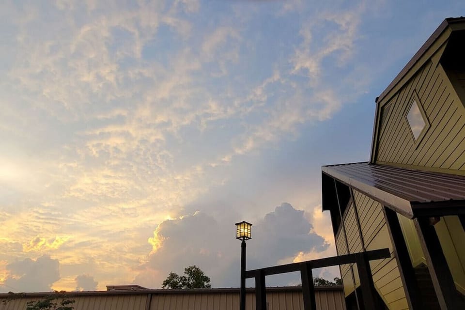 Sunset views from our hill in Berry Hill; 1 mile walk to GEODIS Park Stadium