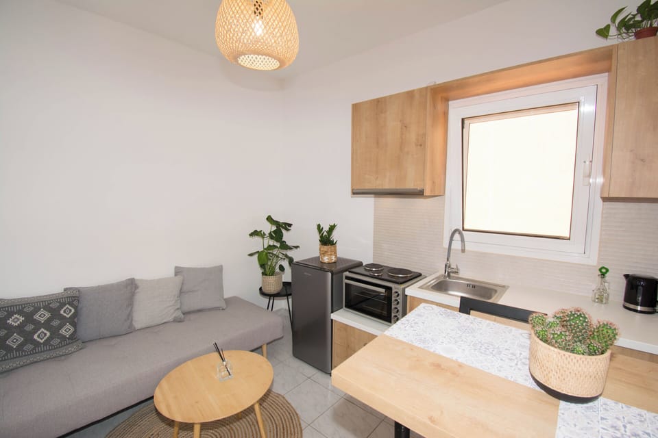 Comfort Apartment | Private kitchen | Full-size fridge, microwave, stovetop, cookware/dishes/utensils