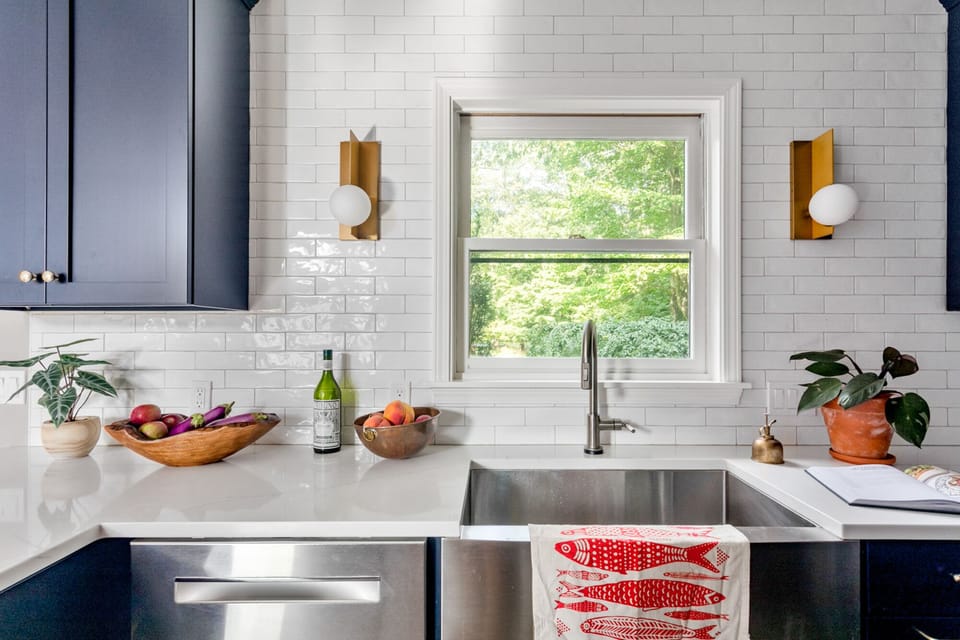 Kitchen with oversized sink and dishwasher 