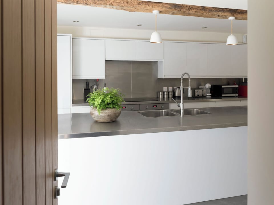 Entrance to stylish kitchen | The Cotswolds Barn - Crucis, Ampney Crucis, near Cirencester