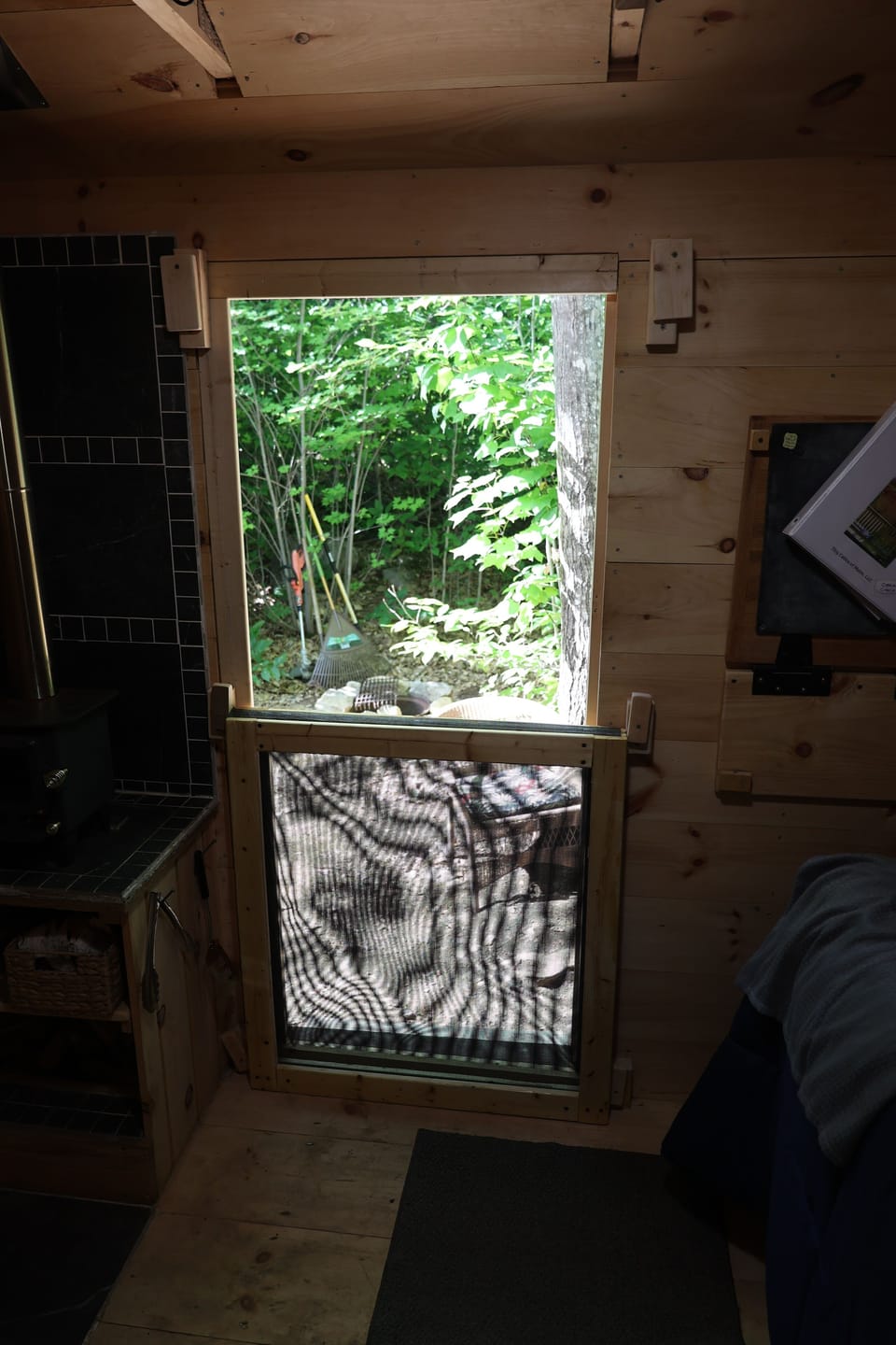 Roxie has a custom made screen for those warm summer nights!