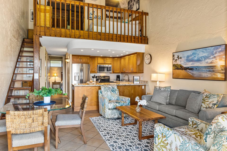 2 story vaulted ceilings make for comfortable living