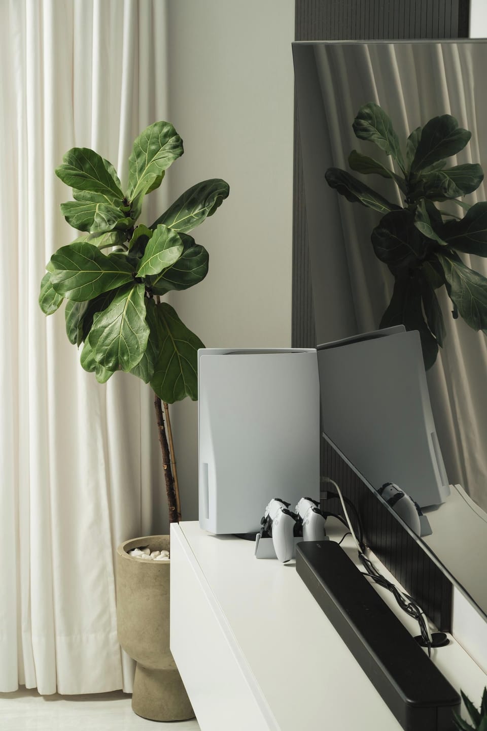 Living room amenities for fun and relaxation.