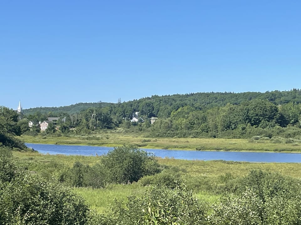 East Machias, cutest town in Downeast Maine. Church is getting a makeover.