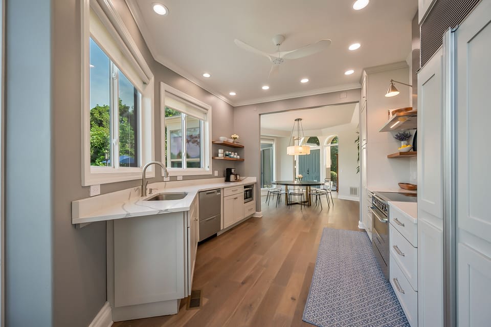Dining Room flows into the Kitchen