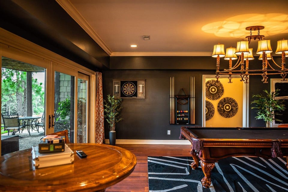 Play darts, billiards, poker, cornhole and more in our open concept game room
