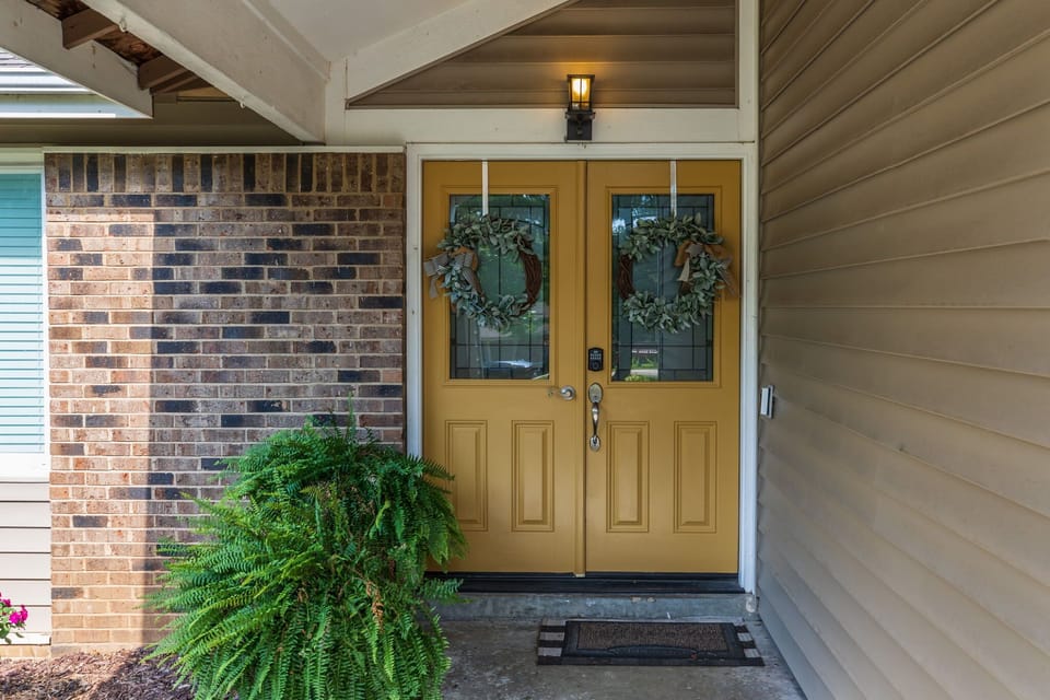 Bright and cheery front door