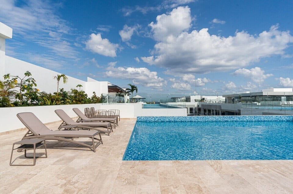 Choose the perfect swimsuit to get your IG worthy photos at the rooftop pools.