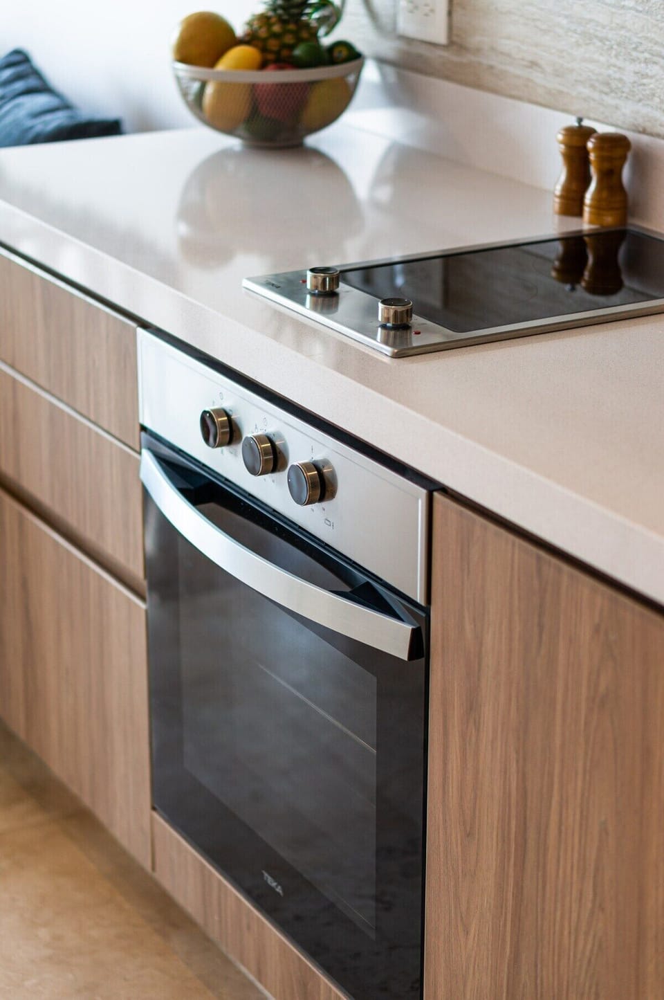 A full stove and oven for guests who love to cook or bake.