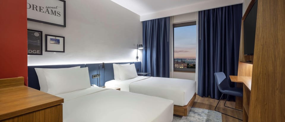 In-room safe, desk, laptop workspace, blackout drapes
