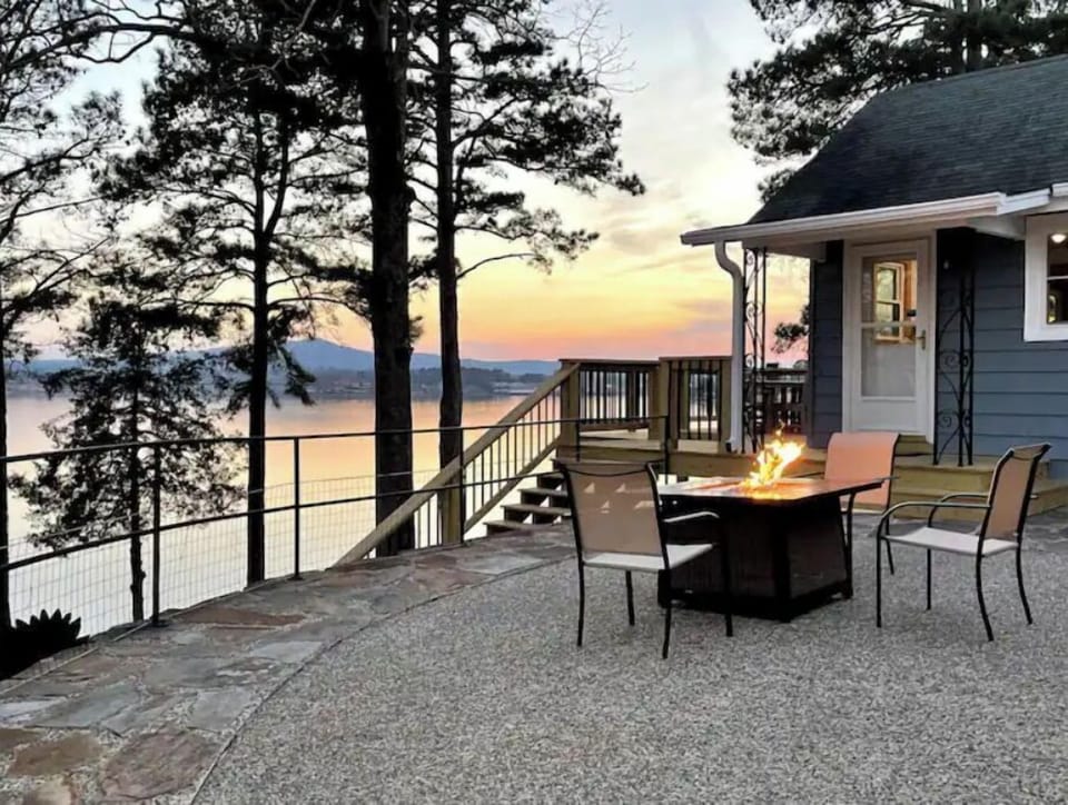 Patio with fire pit and outdoor seating area