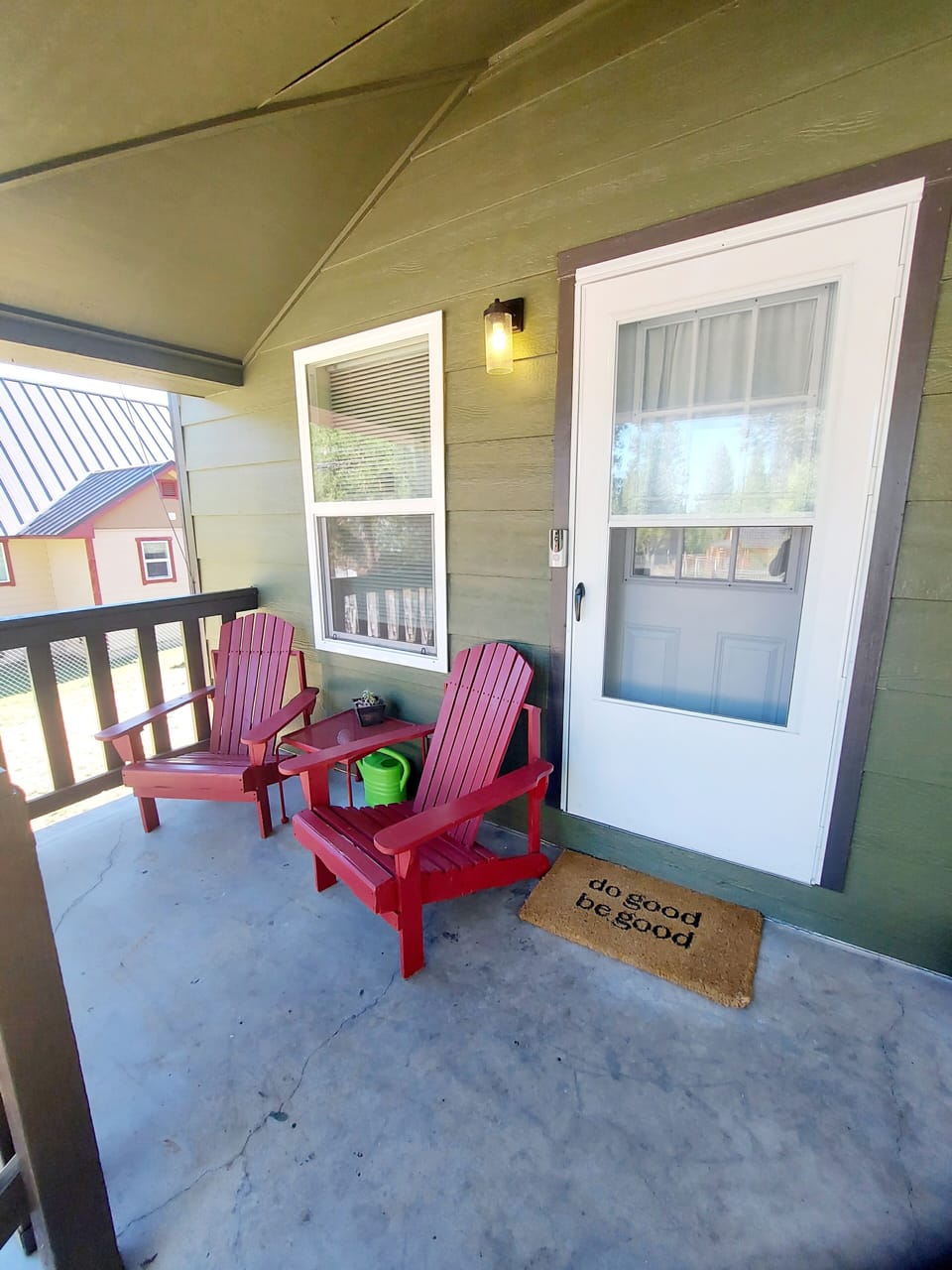 Front porch seating area