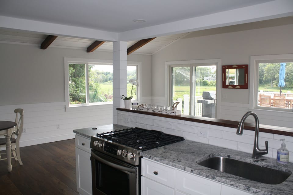 Looking out toward the deck