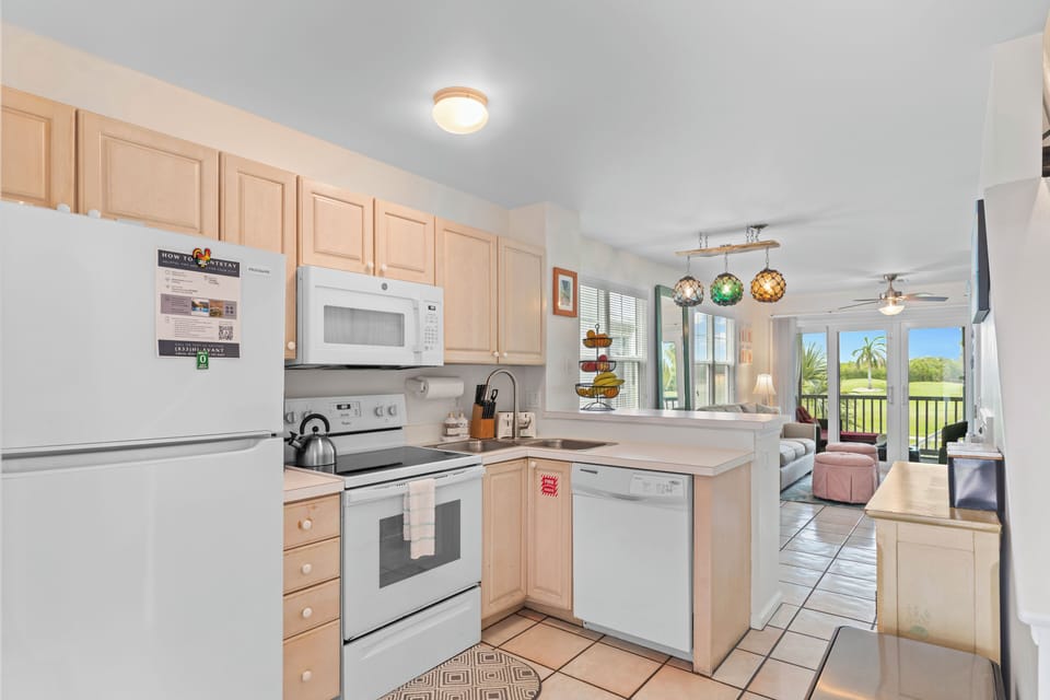 Well-equipped kitchen.