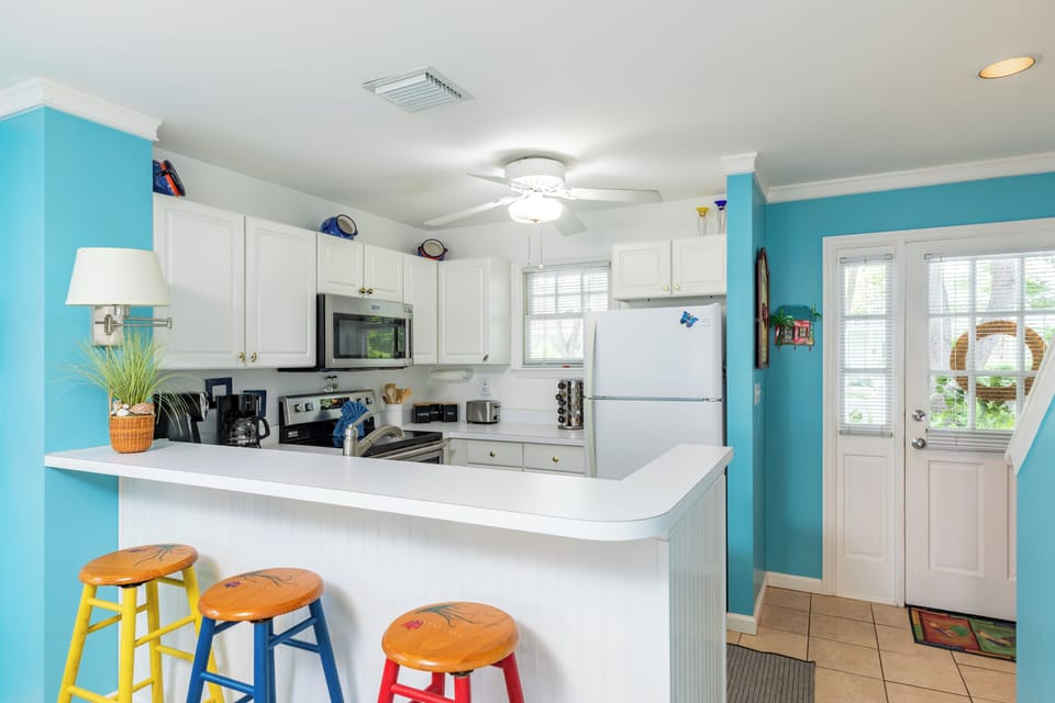 Kitchen is fully equipped.