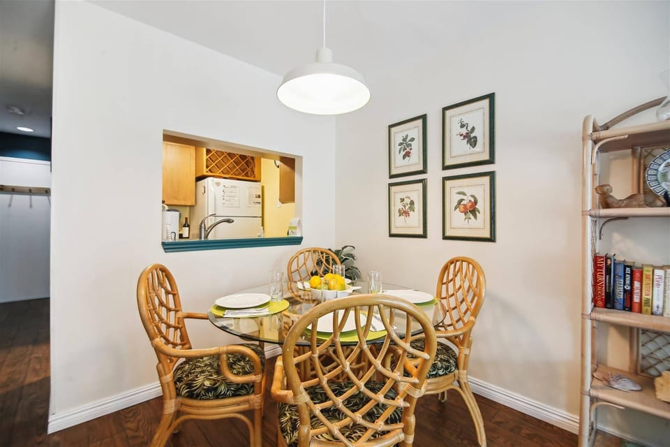 Indoor dining table.