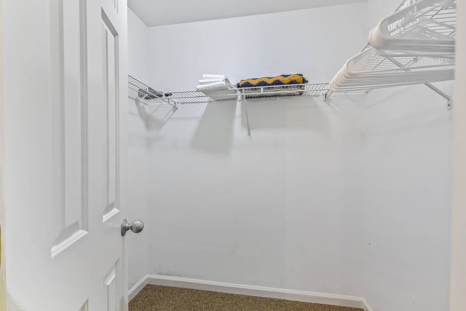 Spacious walk-in closet.