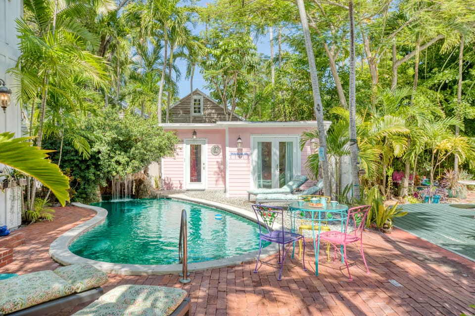 Spacious backyard with plenty of places to relax.