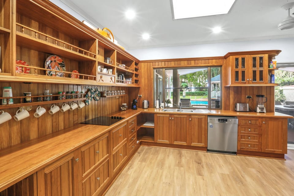 Kitchen includes all modern appliances, cutlery, crockery and cooking utensils