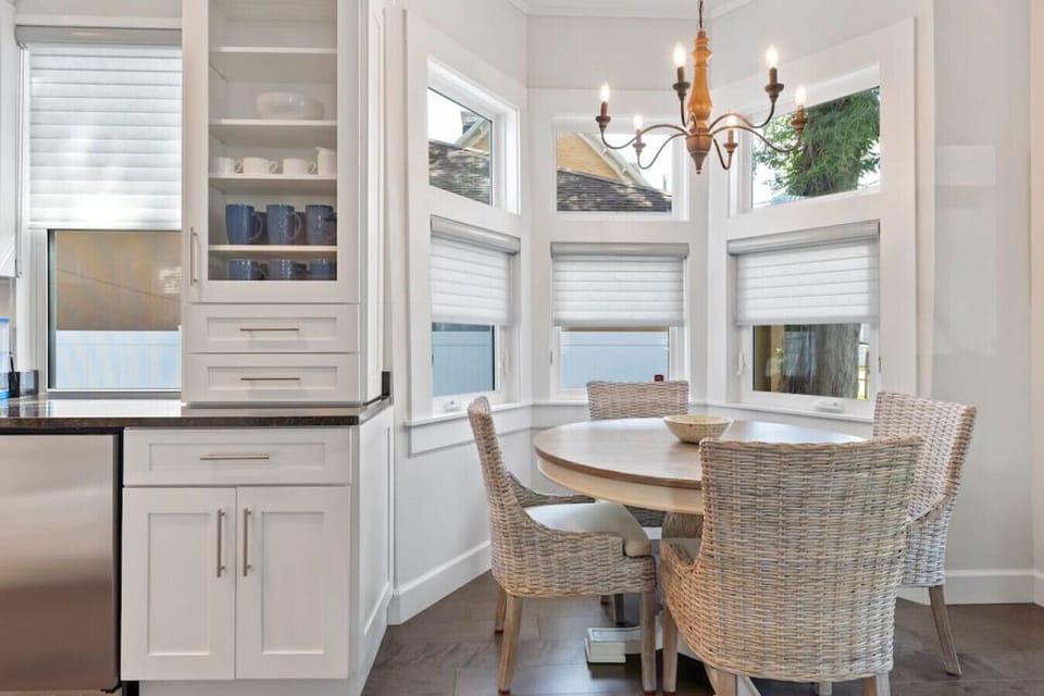 Mimosas please!! Your breakfast nook is a delightful place to begin the day.