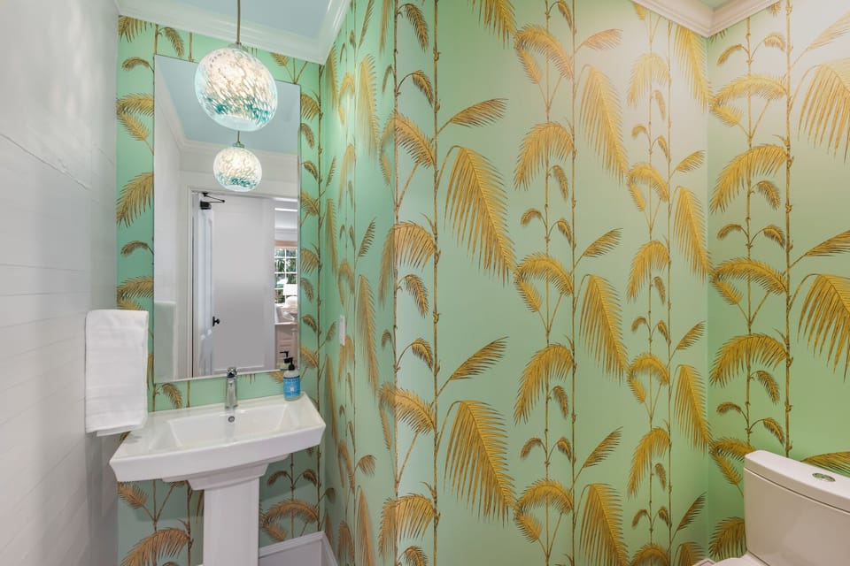 Powder room in common area