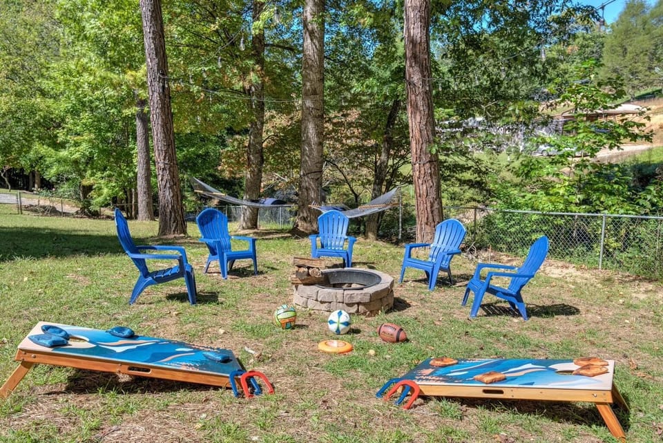 Great place for family to enjoy a fire and outdoor games.