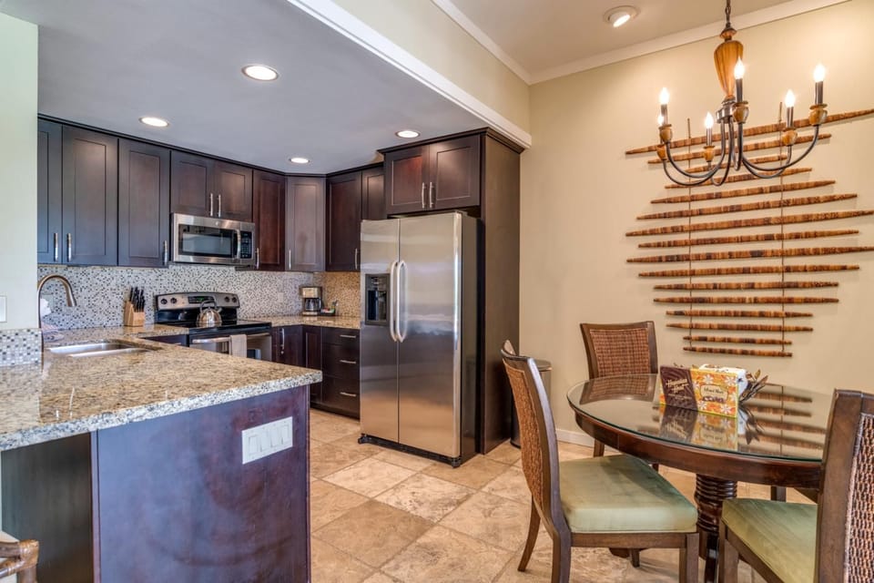 Wake up to the sound of the waves, and wander into this warm, inviting kitchen where breakfast begins with golden morning light    