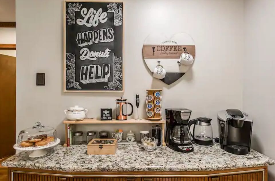 Coffee bar.