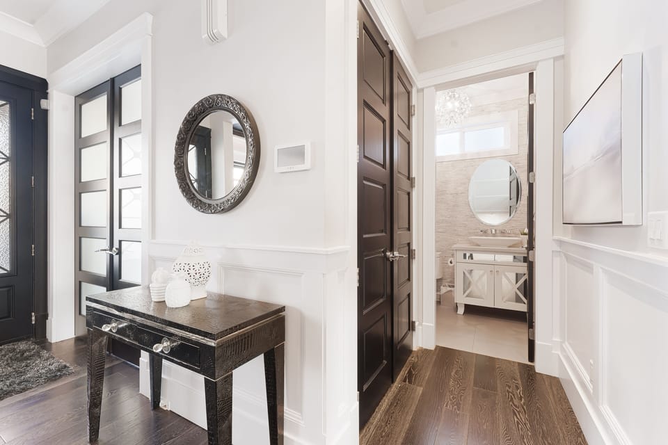 Powder room hallway