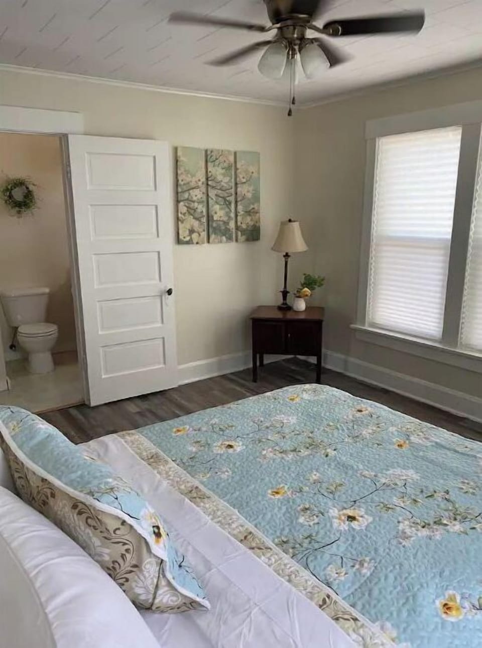 Master bedroom showing master bath.