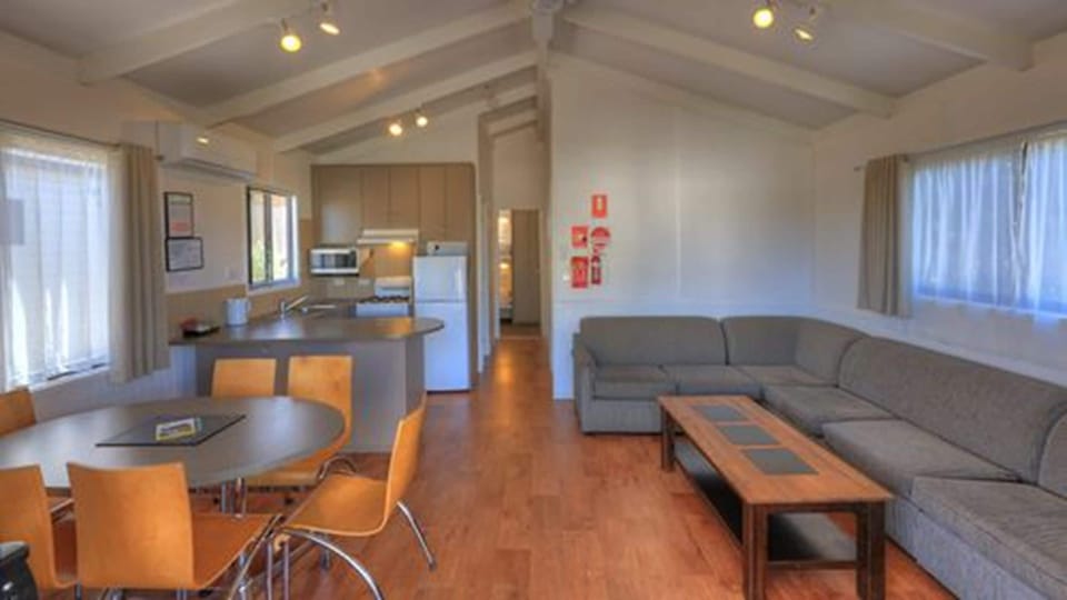 Full-size fridge, microwave, oven, dishwasher