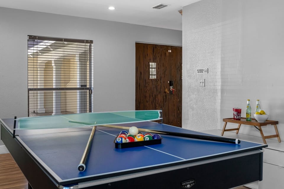 Challenge your friends to a game of pool or ping pong in this fun-filled space designed for entertainment.