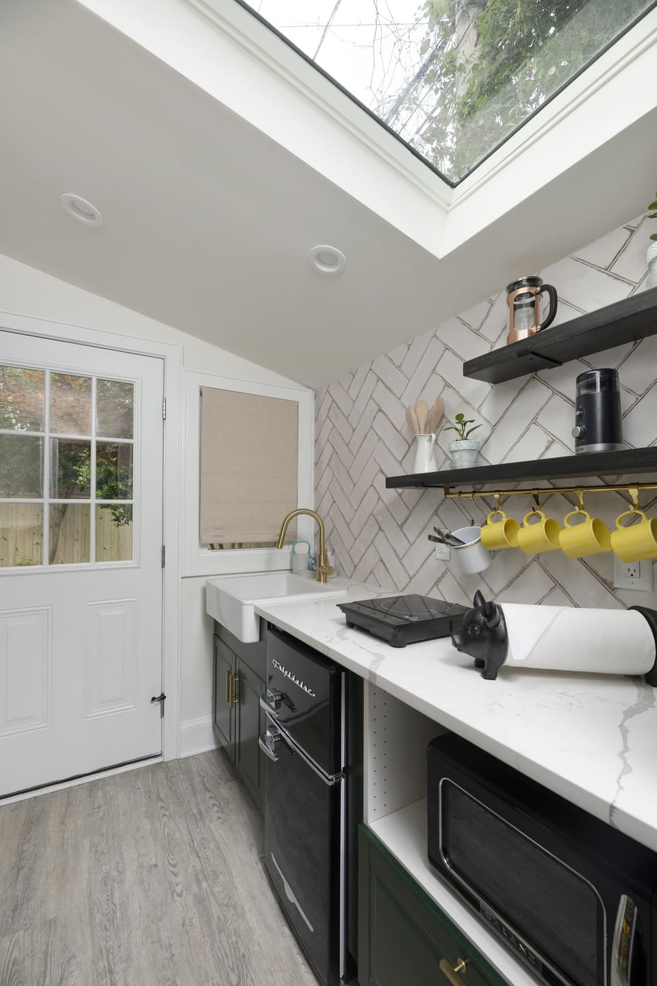 Mini fridge, microwave, electric stove at your service.