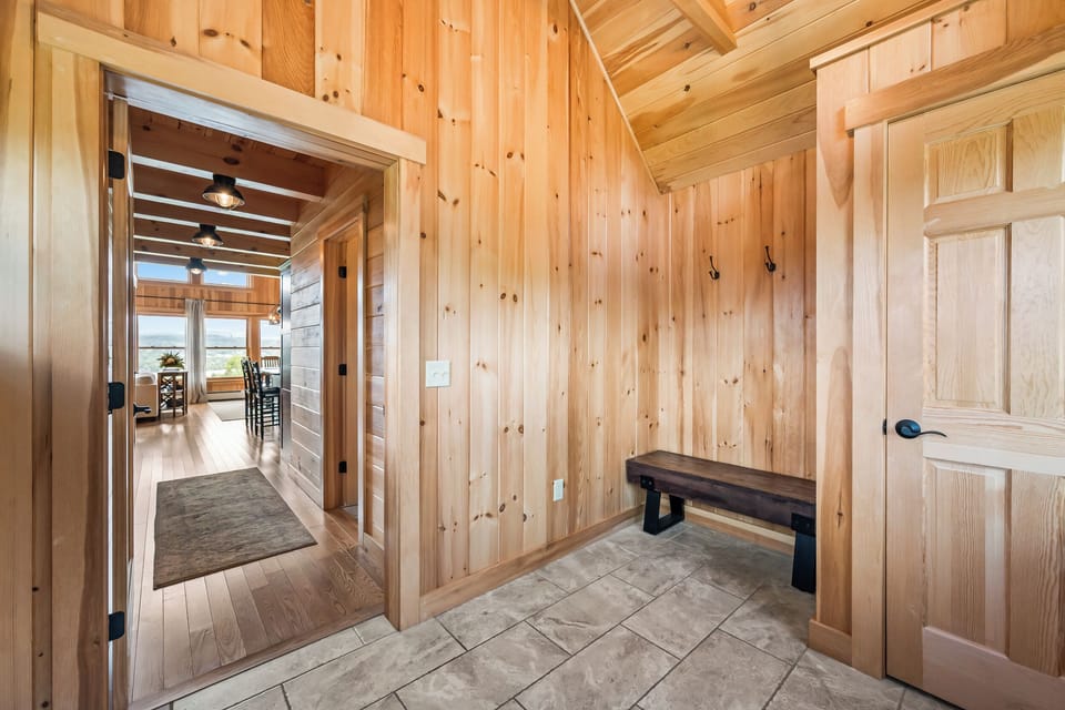 Entryway with bench and closet space!