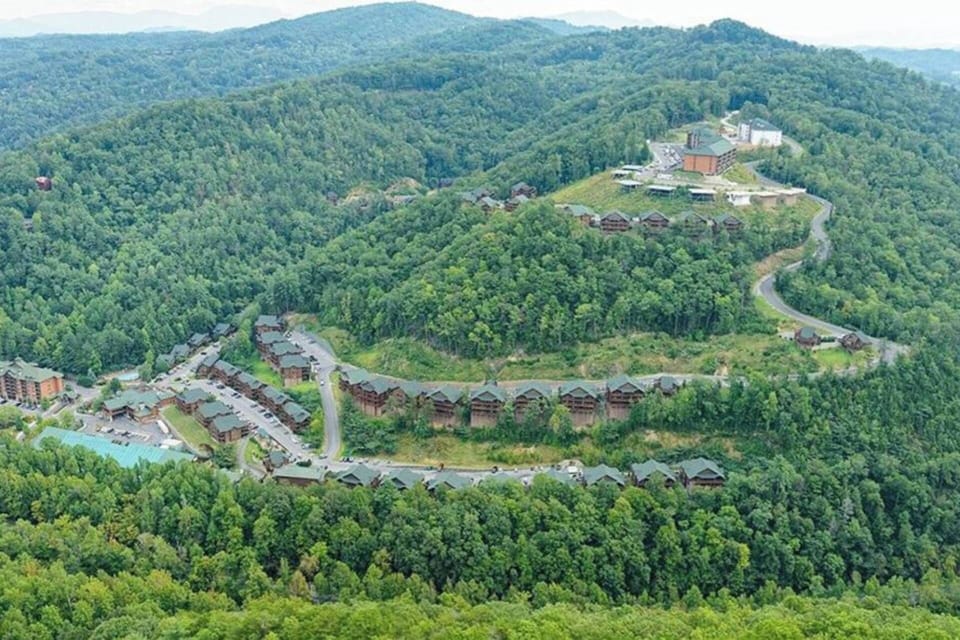 Beautiful aerial shot of the buildings.
