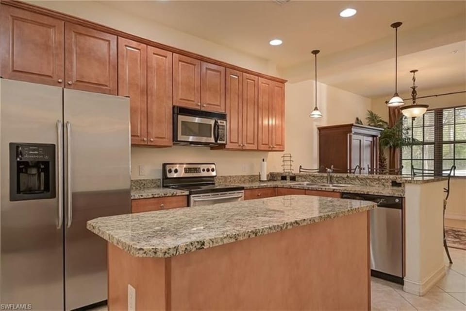 Island in kitchen.