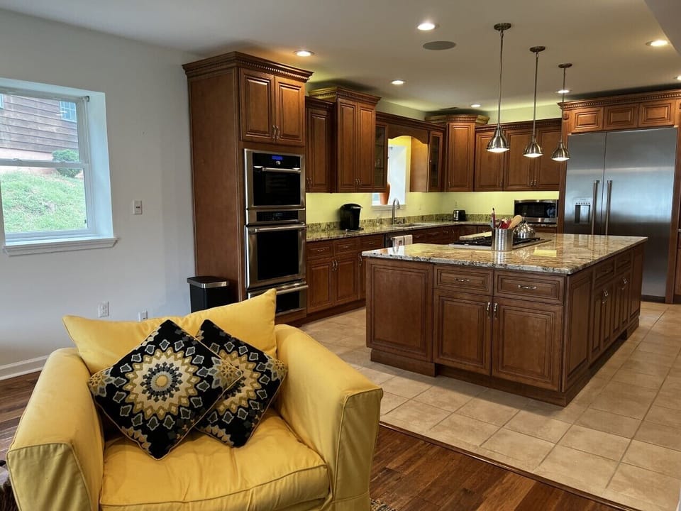 Living room off of kitchen