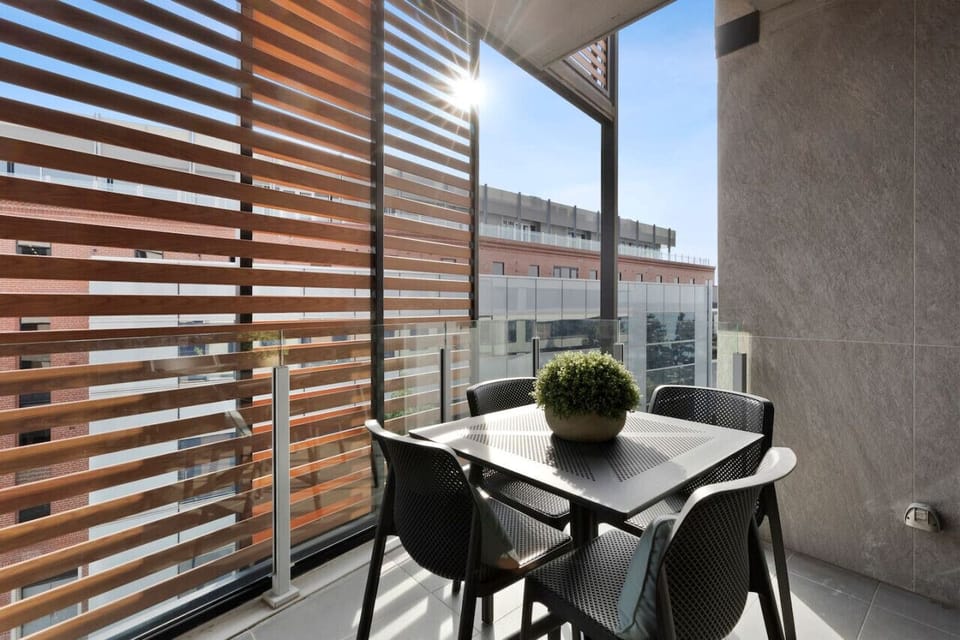 Private balcony with outdoor seating