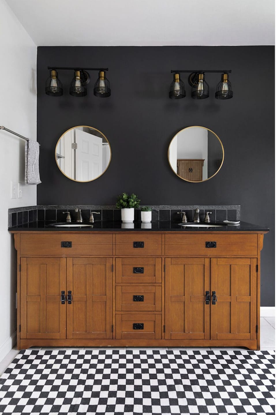 Master bathroom with Jacuzzi tub/ shower combo.